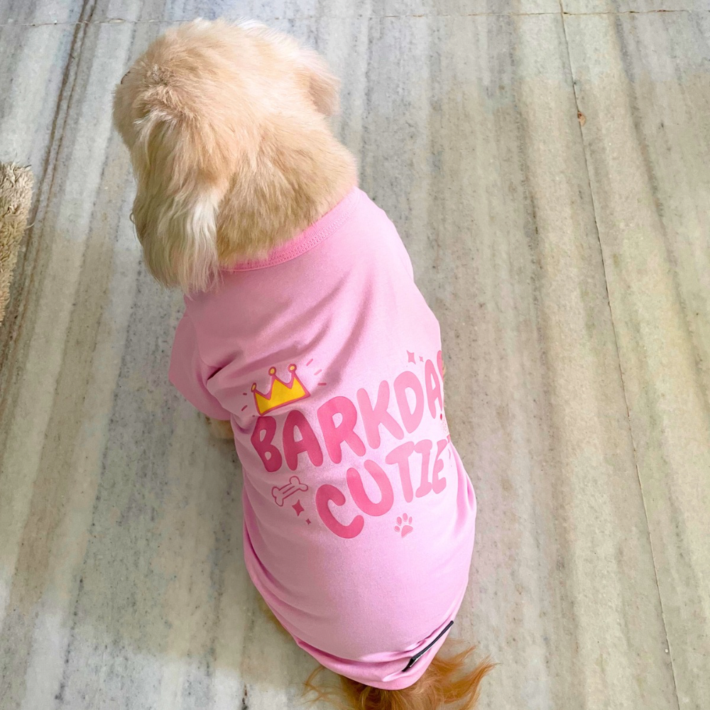 Bday Edit Barkday Cutie T-shirt Baby Pink