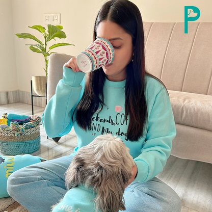"Weekends, Coffee & My Dog" Hooman Fleece Sweatshirt