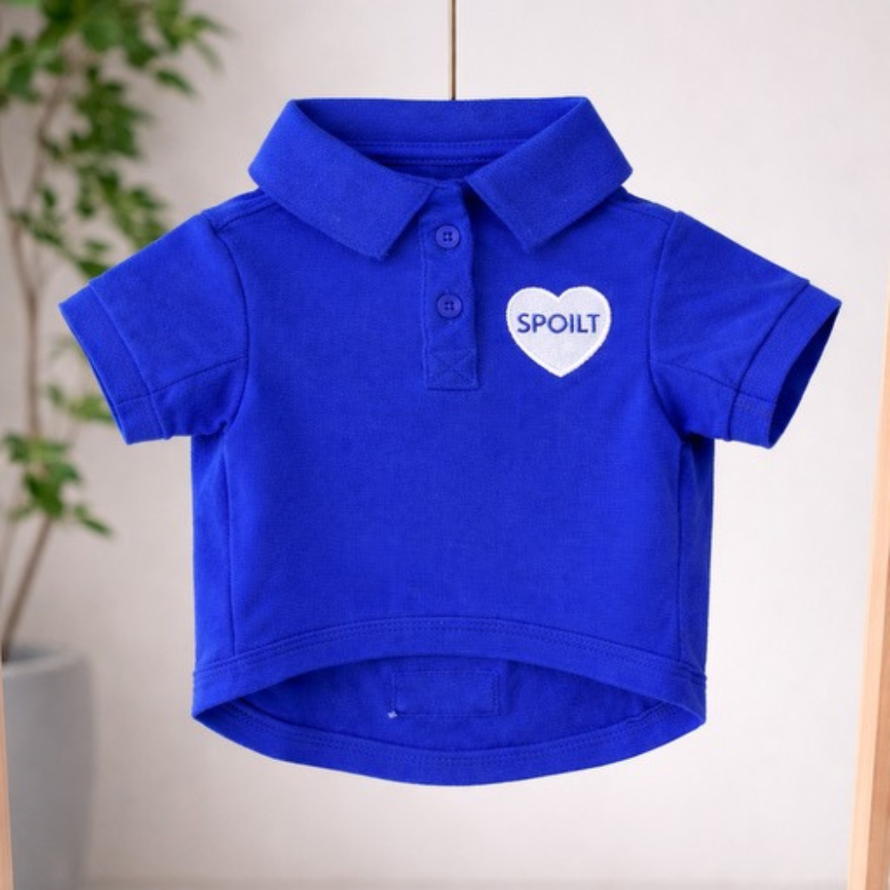 Dog Polo T-Shirt – Spoilt (Blue)