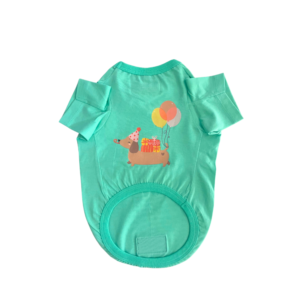 Bday Edit Barkday Cutie T-shirt Aqua Green