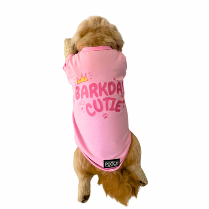 Bday Edit Barkday Cutie T-shirt Baby Pink