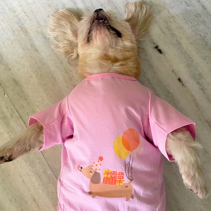 Bday Edit Barkday Cutie T-shirt Baby Pink